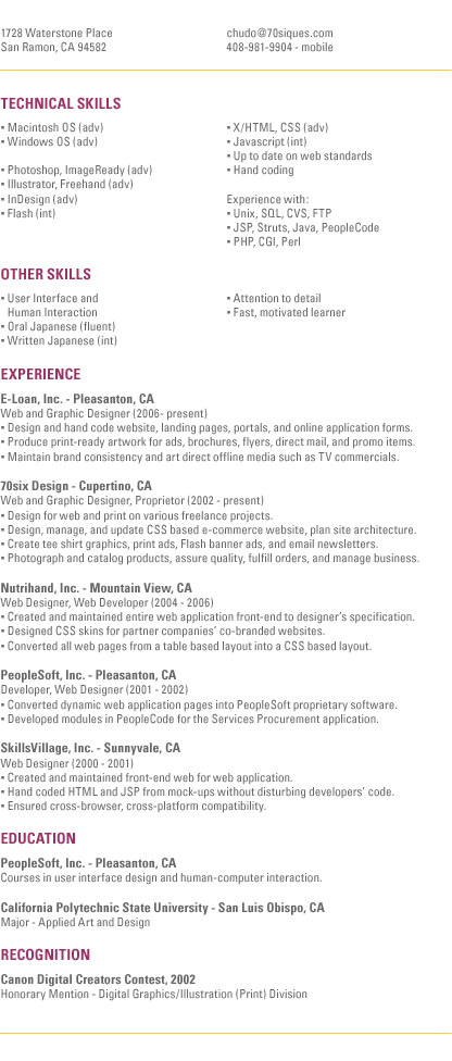 resume